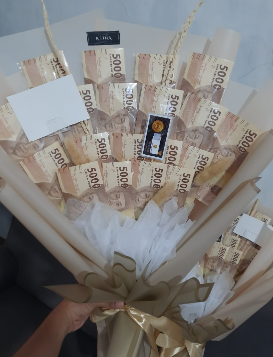 Bouquet uang 1-15 Lembar